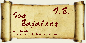 Ivo Bajalica vizit kartica